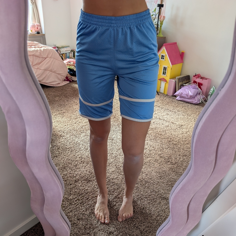 Blue Women's Athletic Basketball Shorts Size Large